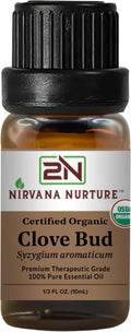 Clove Bud Essential Oil USDA Certified Organic, 100% Pure Natural Premium Grade by NirvanaNurture
