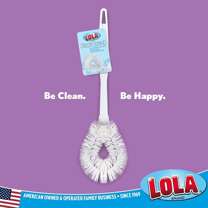 LOLA Toilet Bowl Brush w/Curved Head, 36 Pack, Coated Wire, Durable Poly - Image 5