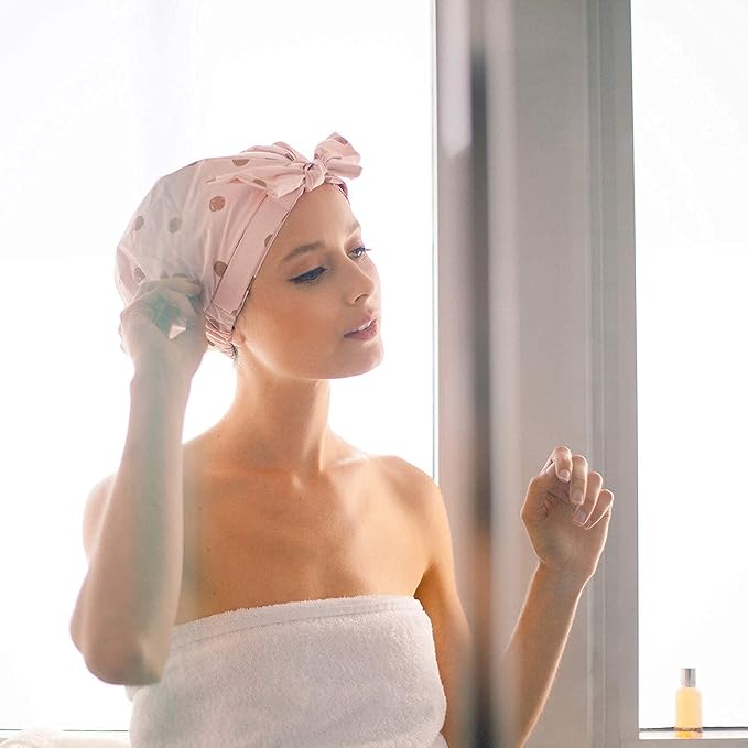 Kitsch Luxury Shower Caps for Women Reusable Waterproof - Image 6