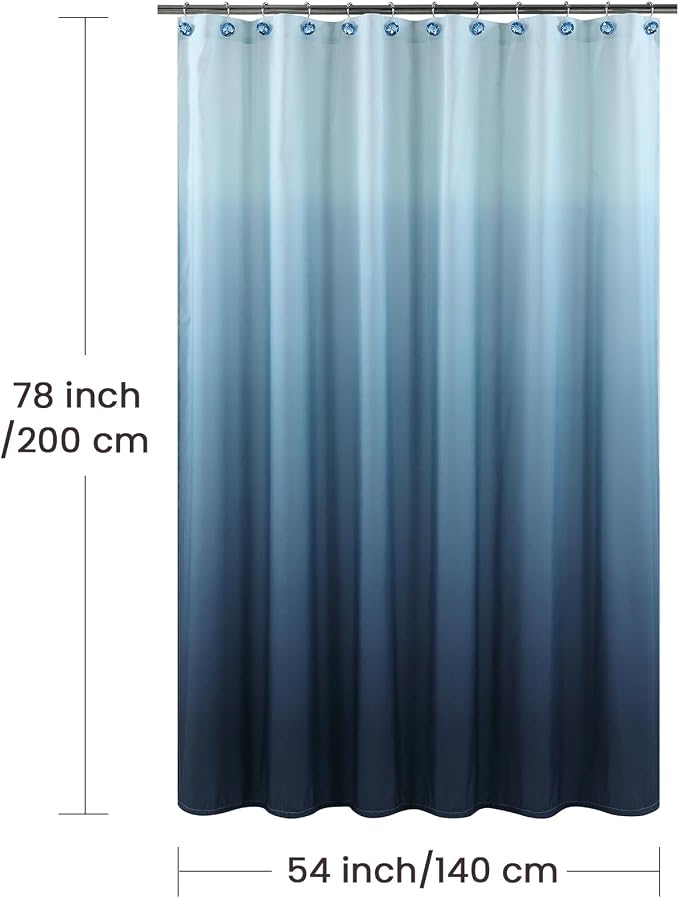 Long Stall Fabric Shower Curtain, Modern Waterproof Bathroom Curtains - Image 6