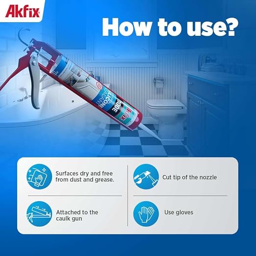 Akfix 100E RTV Black Silicone Caulk - Image 4
