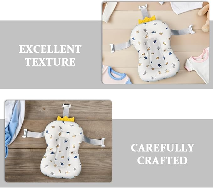 Toyvian Baby Bath Cushion Non-Slip Floating Mat Toddler Bathtub Seat Support - Image 3