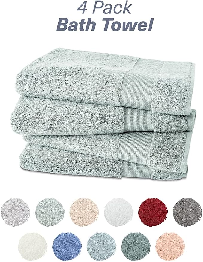 Hencely Premium Bath Towel Set of 4-28x58 Inches - Image 4