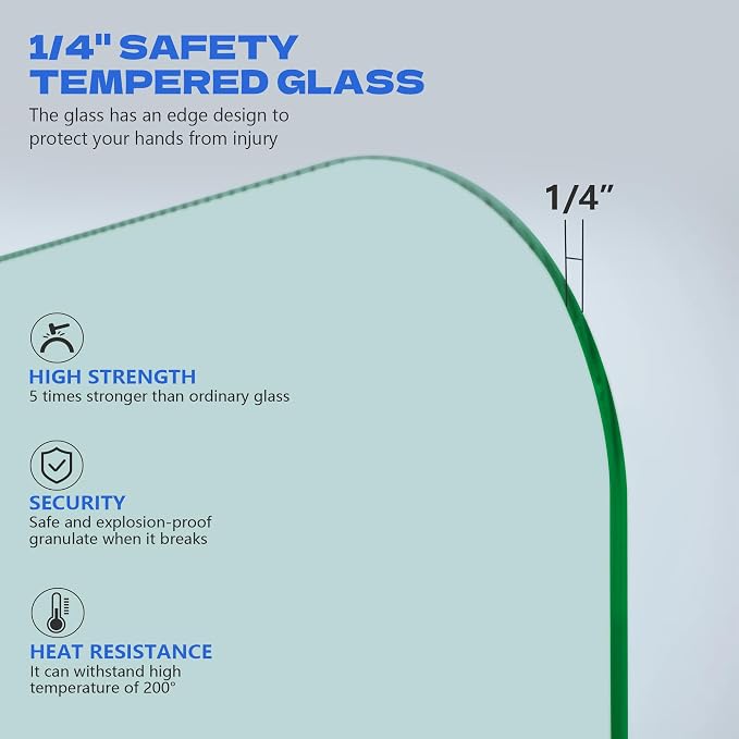 Frameless Bathtub Shower Door, 1/4" Clear Tempered Glass Bathroom Shower Screen - Image 6