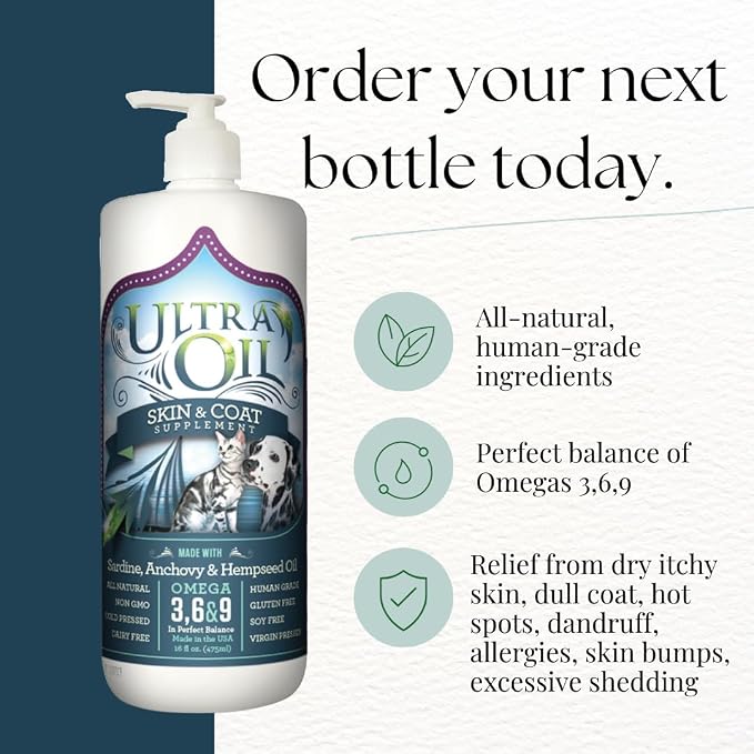 Ultra Oil Dog & Cat Supplement - 32oz - - Image 4