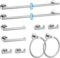 10-Piece Towel Bar Set Polished Chrome Bathroom Hardware Accessories Set by TNOMS