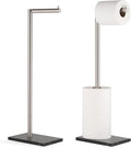 MARMOLUX ACC Free Standing Brushed Nickel Toilet Paper Holder Stand by MARMOLUXACC