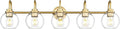 Bathroom Light Fixtures, 5-Light Brushed Gold Vanity Lights by Audickic