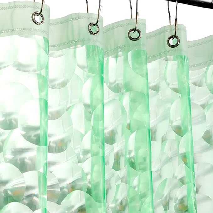 Ga-Geetopia EVA 3D Green Pearl Water Cube Plastic Shower Curtain Liner by Ga-Geetopia