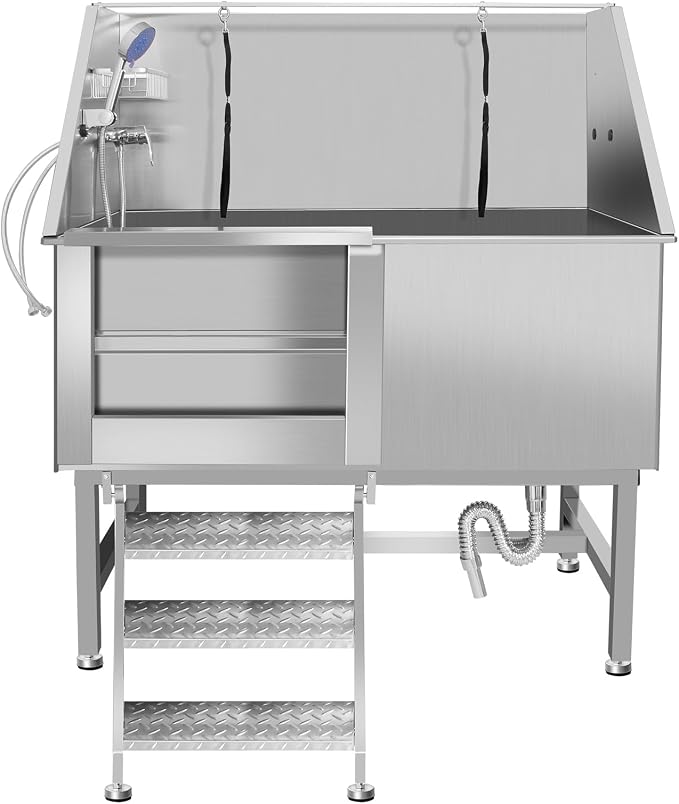 Professional Stainless Steel Dog Grooming Tub W/Soap Box, Rich Accessory - Image 8
