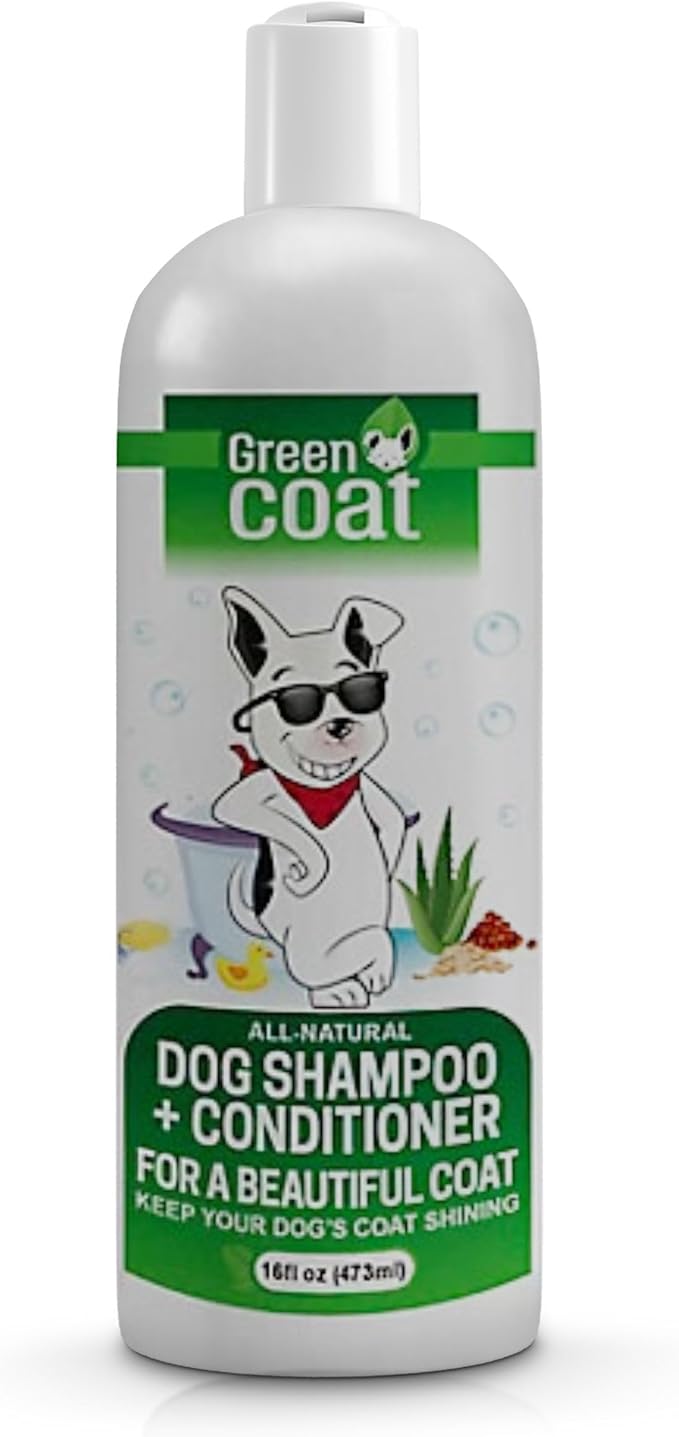 2-in-1 Dog Shampoo & Conditioner, Caviar Extract, Aloe & Bergamot by GREENCOATPETS