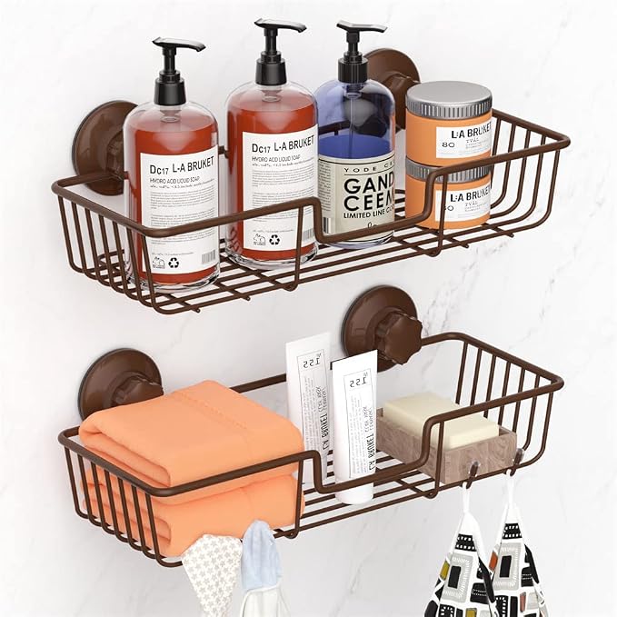 SANNO Suction Cup Shower Caddy Bathroom Caddies Storage Combo Organizer - Image 2