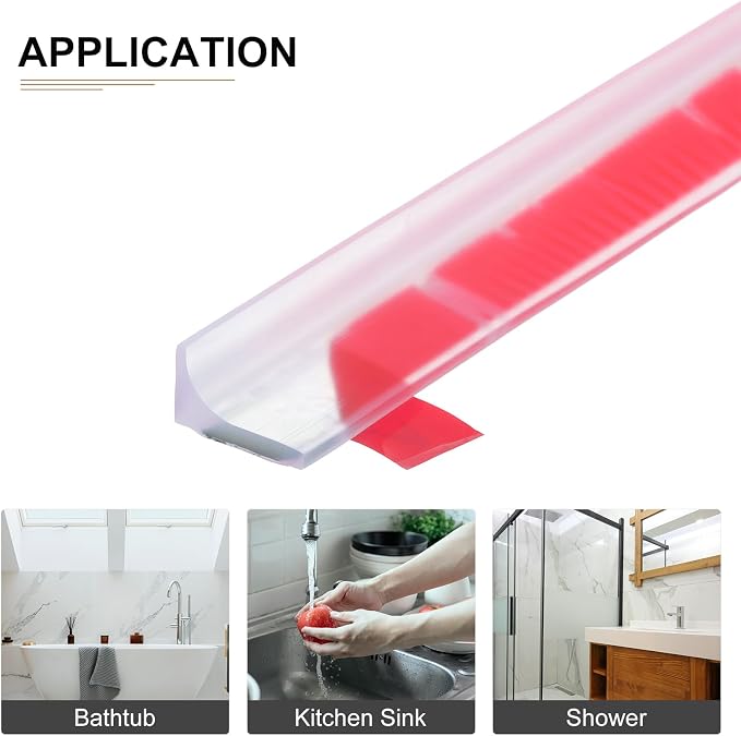 118"x0.8"x0.5" Collapsible Shower Barrier Stopper - Image 4