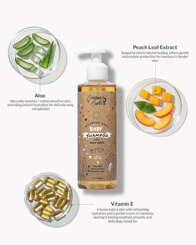 Cristina's Curls Baby Shampoo & Body Wash – Gentle Low-Foam Head-To-Toe Clean - Image 5