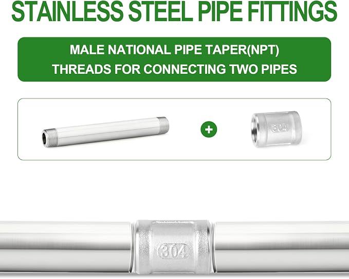 TAISHER 2PCS Stainless Steel Pipe Fittings - Image 6