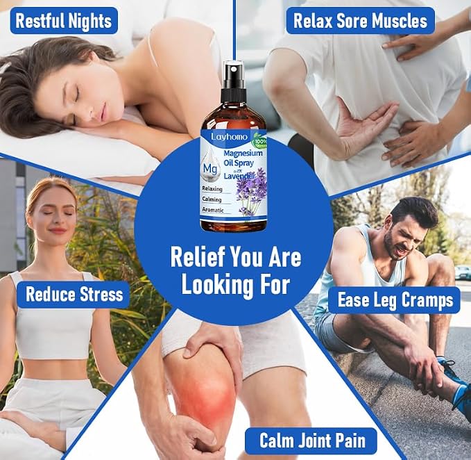 Magnesium Oil for Feet, Pure Magnesium Spray for Sleep, Liquid Topical Athletes - Image 4