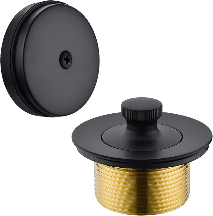 BESTILL Bathtub Drain Kit and Overflow Faceplate, Matte Black by BESTILL