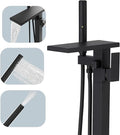 Hoimpro Tub Filler Freestanding Bathtub Faucet Matte Black Floor Mount Tub by Hoimpro