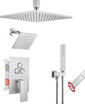 VANFOXLE Shower Faucet Set Brushed Nickel Shower System, Push Button Diverter by VANFOXLE