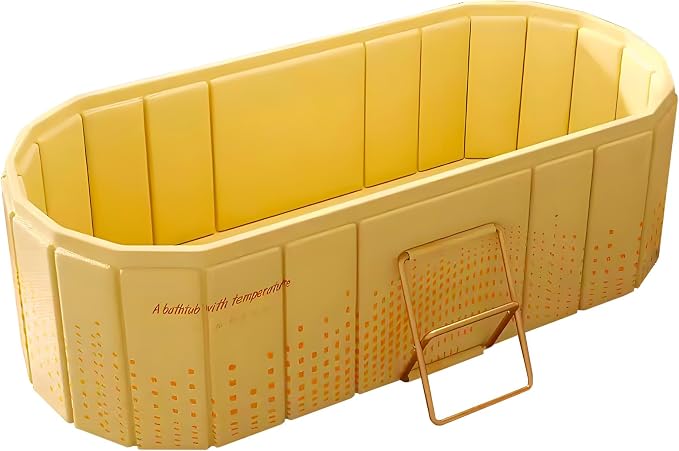 Portable Bathtub for Adult 47" Large Collapsible Cold Plunge Bathtub Foldable by COBOPANDA