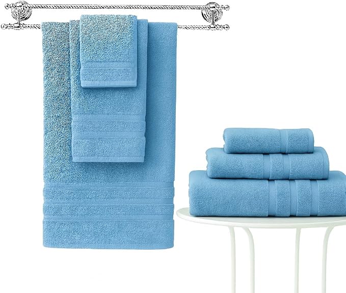 6 Pieces - Turkish Cotton - Luxury Towel Set - Image 2