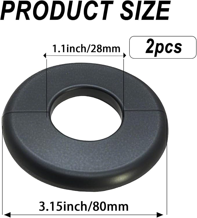Wall Split Flange 2 Pieces, Pipe Cover Decoration Fit 1.1 inch Outer Diameter - Image 2