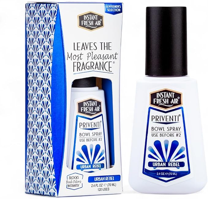 Signature PRIVENTI for Men Toilet Spray Urban Rebel Scent Bathroom Spray by INSTANTFRESHAIR