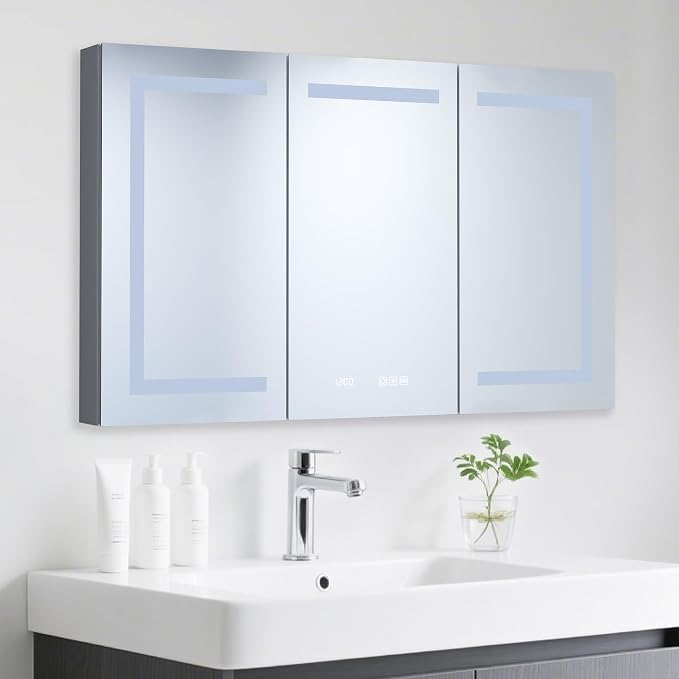 48" x 30" LED Lighted Medicine Cabinet - Image 9