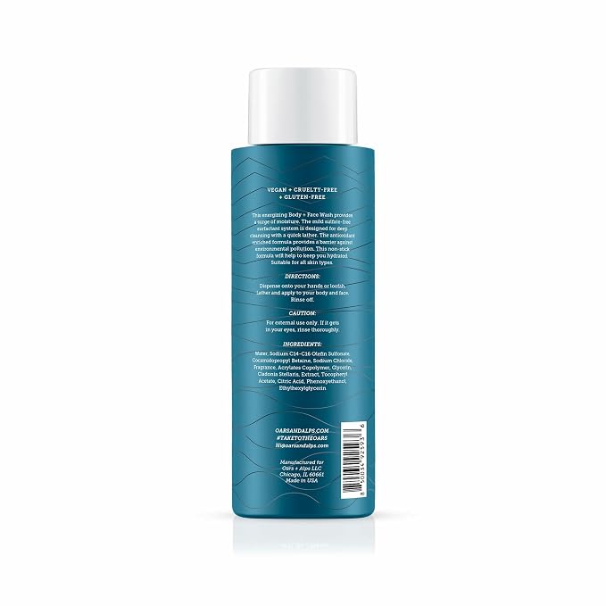 Oars + Alps Body and Face Wash for Men, Mens Body Wash & Face Cleanser - Image 2