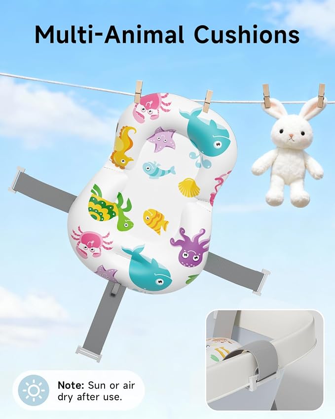 Collapsible Baby Bathtub, Large Infant Bath Tub - Image 5