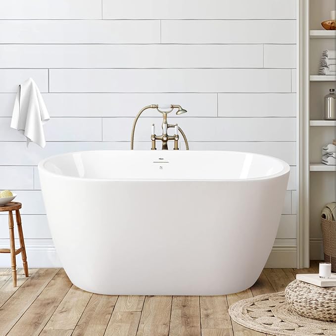FerdY 47" Bali Acrylic Freestanding Bathtub, Gracefully Shaped Freestanding by FerdY