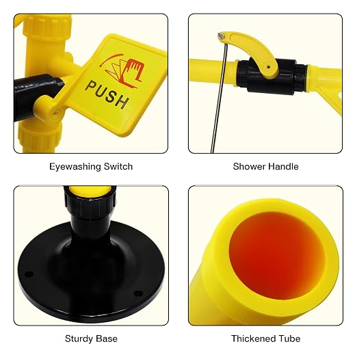 Emergency Shower Eyewash Station OSHA Approved, Eye Wash and Shower Combination - Image 4