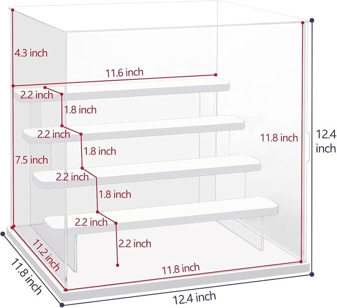 Choowin 5 Tier Clear Acrylic Display Case - Image 2
