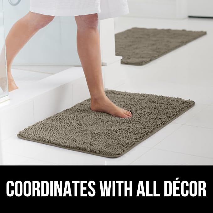 GORILLA GRIP Bathroom Rug Sets, Soft Chenille 2 Piece Area Rugs Set, Toilet - Image 9