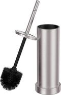 Brushed Nickel Toilet Brush and Holder Set, 304 Stainless Steel Toilet Brush by Kaxnuaxu