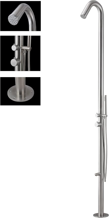 Wayime 91" Separable&Composable Free-Standing Brushed Stainless Steel 304 Spary - Image 2
