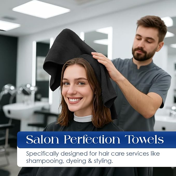 DAN RIVER 100% Cotton Salon Towels Set – 16x26 inches, Highly Absorbent and - Image 6