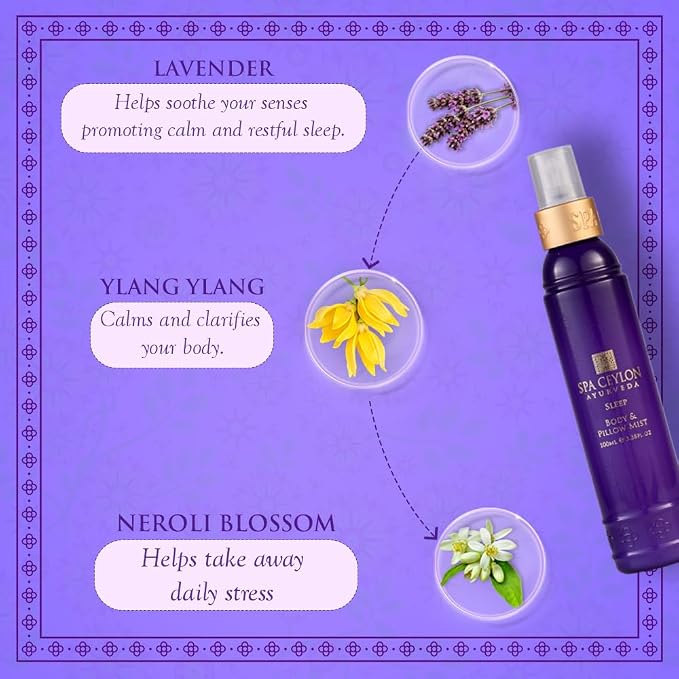 SPA CEYLON SLEEP Body & Pillow Mist | Non-Oily Natural Mist | Reduces Stress | - Image 4