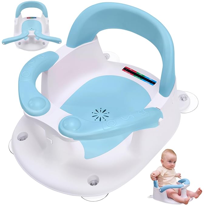 Baby Bath Seat for Babies 6 Months & Up Sitting Up, Infant Bath Seat by LDIIDII