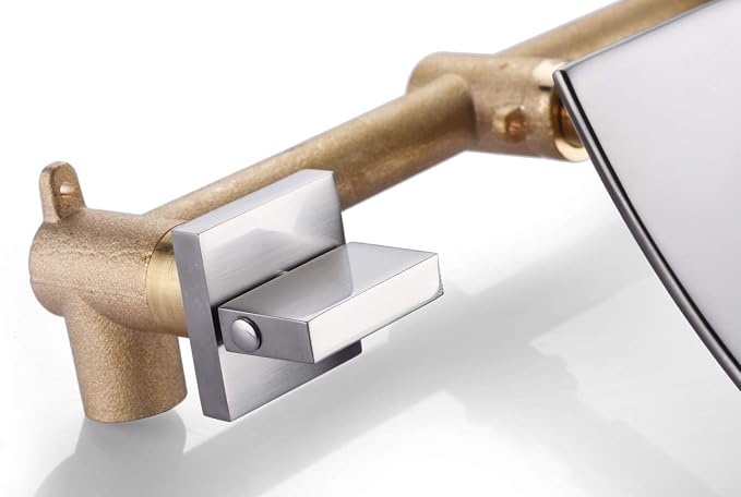 SUMERAIN Wall Mount Waterfall Tub Faucet 3 Hole Brushed Nickel Bathtub Faucet - Image 8