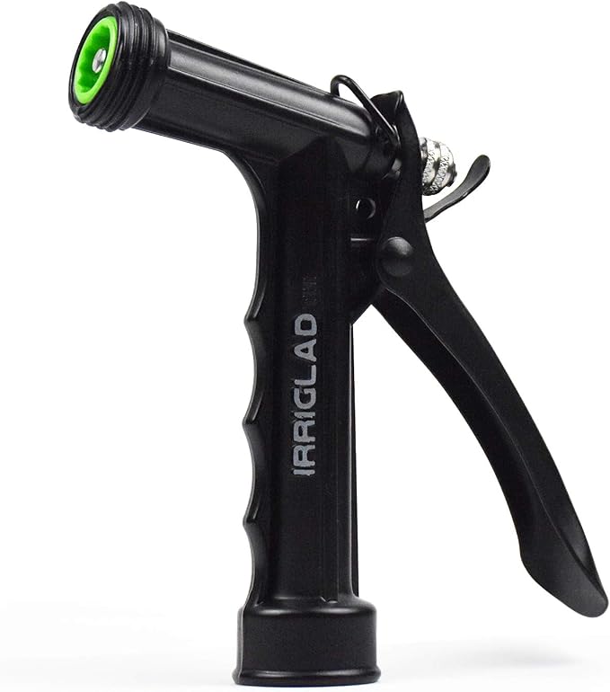 Hose Nozzle 4 Pack, Full Size Pistol Grip Water Nozzle Sprayer by IRRIGLAD