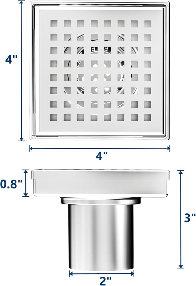 Neodrain 4-Inch Square Shower Drain - Image 2