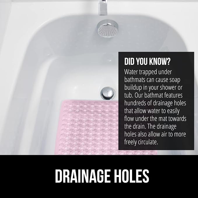 GORILLA GRIP Patented Bath Tub Shower Mat, Machine Washable Bathtub Floor Liner - Image 4