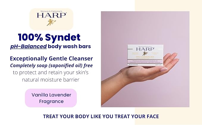 HARP pH-Balanced Body Wash Bar. 100% Syndet. Protects Moisture Barrier - Image 2