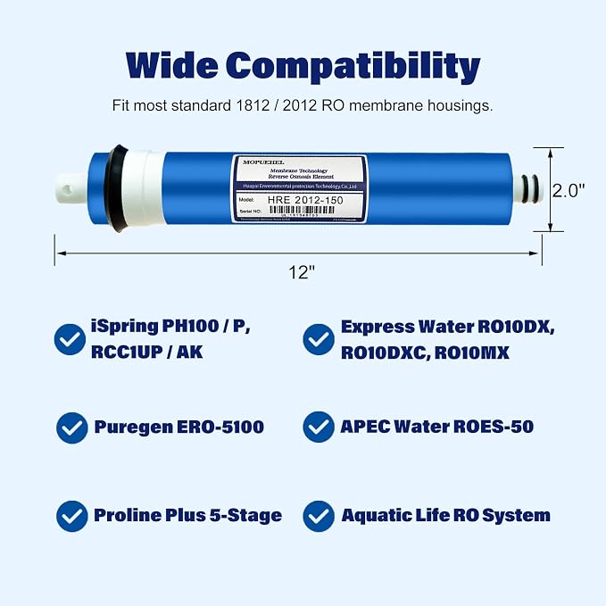 150 GPD RO Membrane, Reverse Osmosis Filter, RO Buddie Replacement, RODI - Image 4