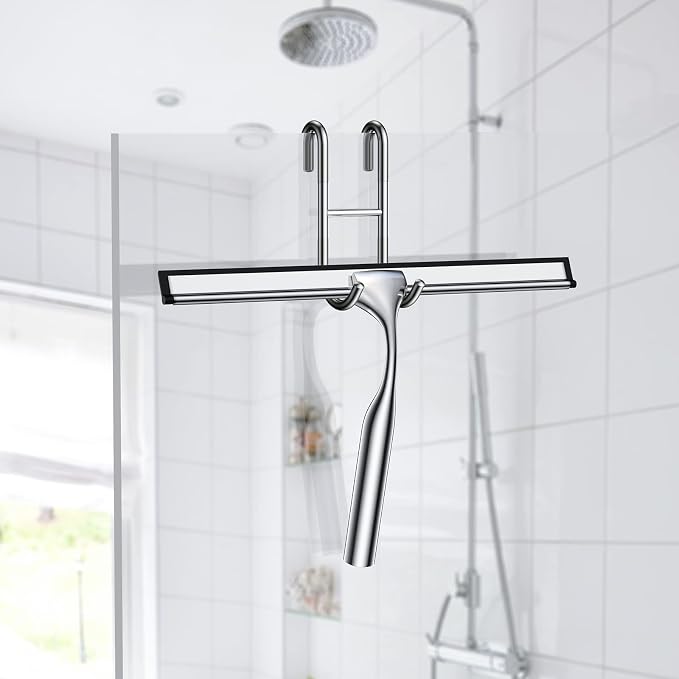 Stainless Steel Squeegee for Shower Glass Doors, 10-Inch All-Purpose Squeegee - Image 3
