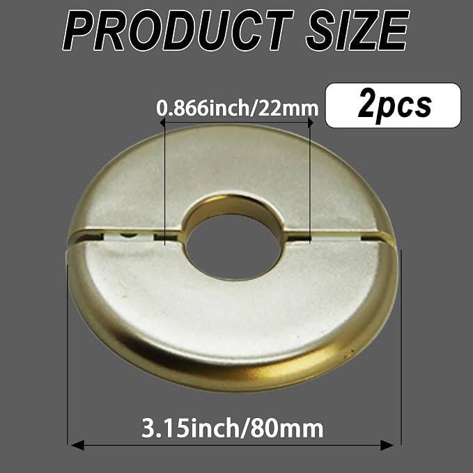 2 Pieces Wall Split Flange, Self-Adhesive Escutcheon Plate - Image 2