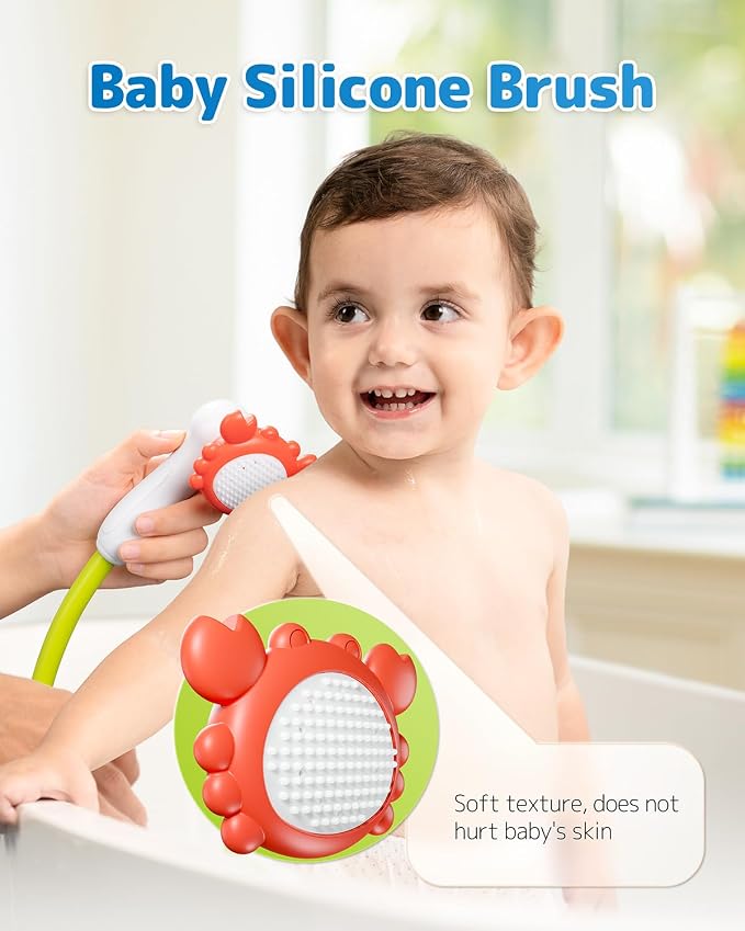 Baby Bath Shower Head with Water Thermometer, 3-in-1 Rechargeable Bath Toys - Image 5