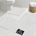 GORILLA GRIP Bathroom Rug Sets 3 Piece, Bath Mat Set and Oval Toilet Base by GorillaGrip