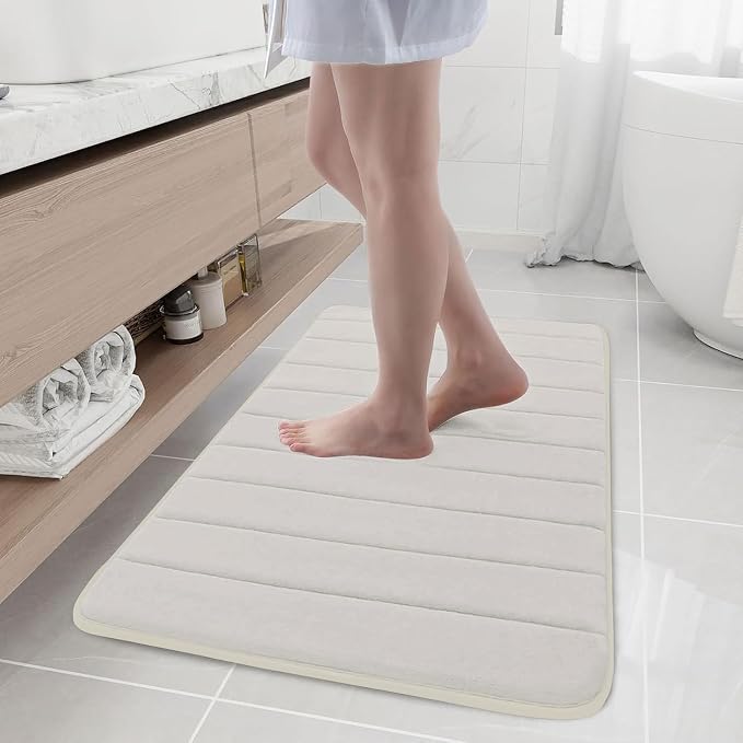 Buganda Memory Foam Bath Mat, Ultra Soft and Non-Slip Bathroom Rugs, Water by Buganda
